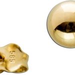 Kugel Ohrstecker 6mm Gelbgold 585 14 Karat