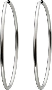 Creolen Hoops Weißgold 585 14 Karat 50mm flexibel