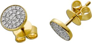 Brillant Ohrstecker Gold 585 Weißgold 14K Natur Diamanten