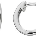 Diamant Creolen Weißgold 585 14K Natur Diamanten 0.10ct