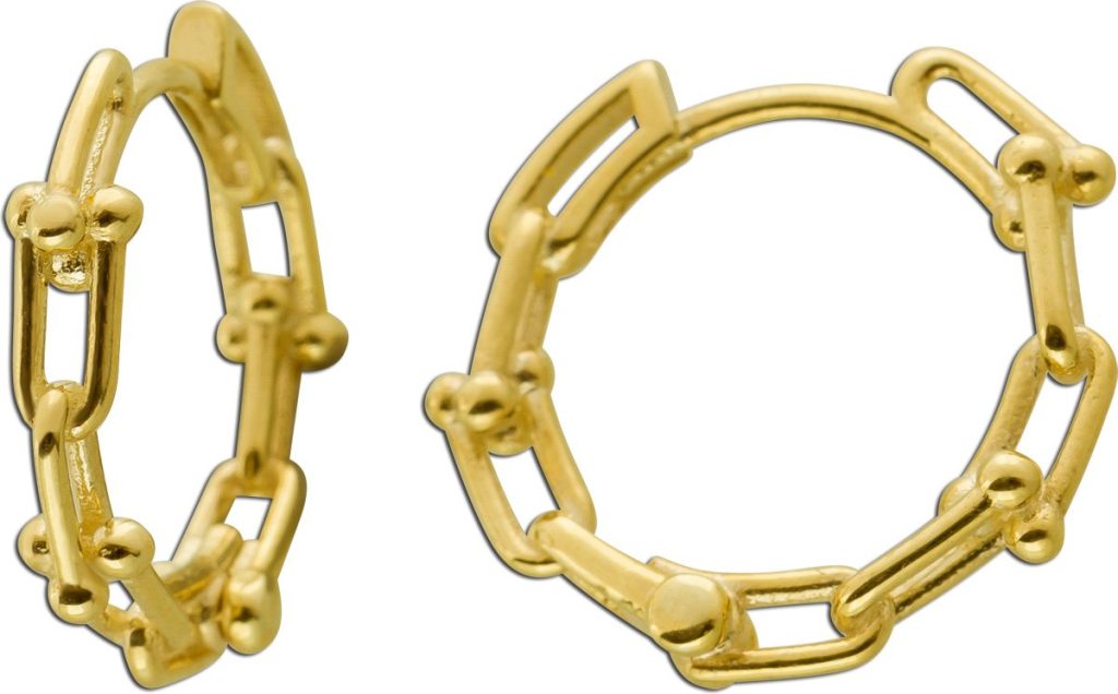 Creolen 18mm Gelbgold 333 8 Karat Scharnierverschluss