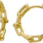 Creolen 18mm Gelbgold 333 8 Karat Scharnierverschluss