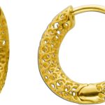 Creolen Gelbgold 333 8K poliert 15mm klapp Scharnier