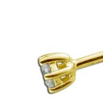 Solitär Ohrstecker 0.10ct F VS Gelbgold 585 14K Lab Grown Diamonds