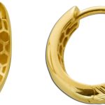 Creolen 12mm Gelbgold 333 8 Karat gemustert