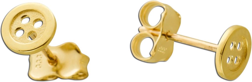 Ohrstecker Knopf Design 5mm Gelbgold 333 8 Karat