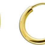 Creolen 13mm Gelbgold 333 8 Karat flexibel Hoops