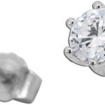 Solitär Ohrstecker 0.80ct F VSI Weißgold 585 Lab Grown Diamanten