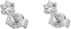 Solitär Ohrstecker 0.26ct F VSI Weißgold 585 14K Lab Grown Diamanten