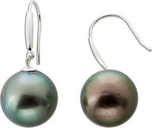 Tahiti Perlen Ohrrhänger Weißgold 585 14K Perlen 11mm