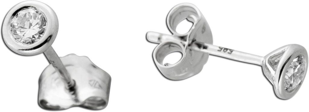 Diamant Ohrstecker 0.25ct Weißgold 585 14K Lab Grown Diamanten