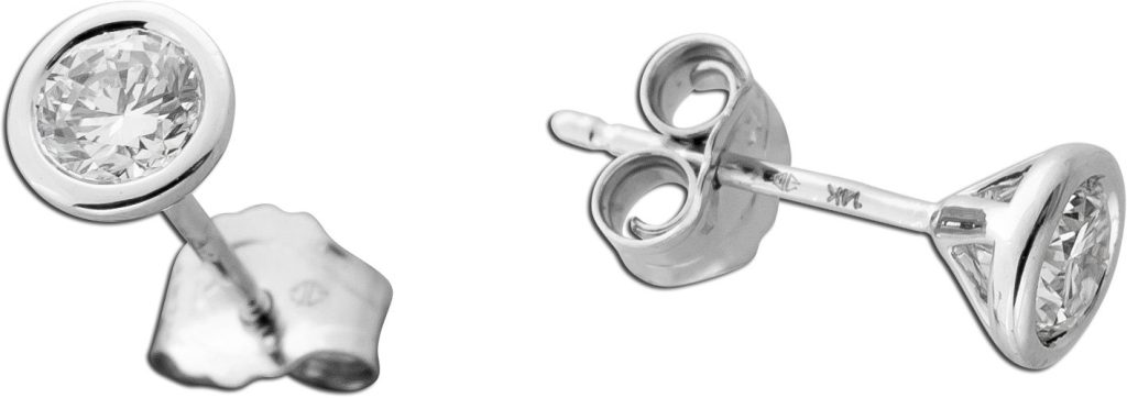 Brillant Ohrstecker 0.50ct Weißgold 585 14K Lab Grown Diamanten