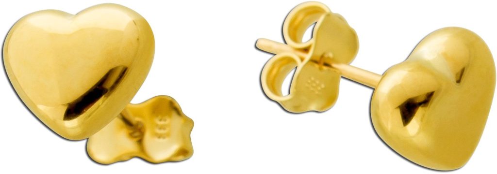 Herz Ohrstecker Gelbgold 333 8 Karat