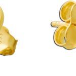 Herz Ohrstecker Gold 333 8K weißer Natur Perlmutt