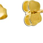 Kleeblatt Ohrstecker Gold 333 8K roter Natur Karneol