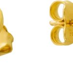 Herz Ohrstecker Gelbgold 333 8K braune Natur Tigerauge Edelsteine