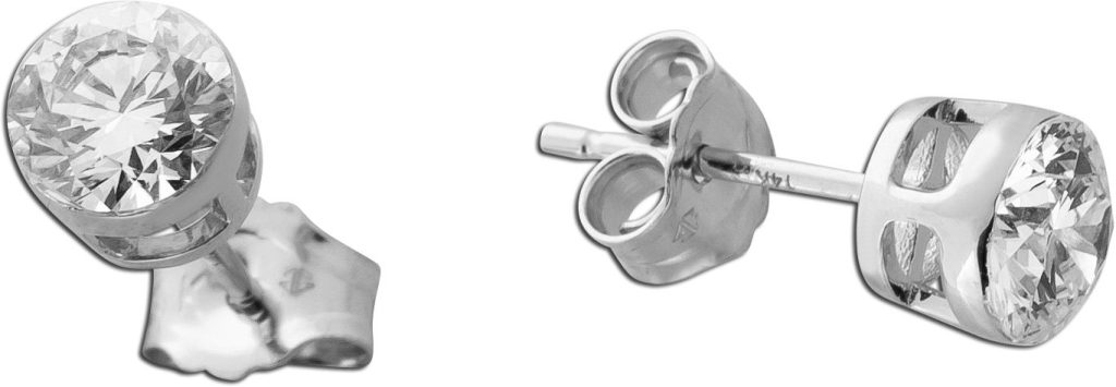 Solitär Ohrstecker 1ct Weißgold 585 14K Lab Grown Diamanten