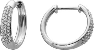 Diamant Creolen Weißgold 375 9K Lab Grown Diamanten 0.20ct.