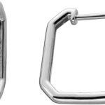 Diamant Creolen Weißgold 375 9K Lab Grown Diamanten 0.12ct