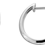 Brillant Creolen Weißgold 375 9K Lab Grown DIamanten 0.15ct