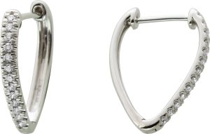 Brillant Creolen Weißgold 375 9K Lab Grown Diamanten 0.10ct