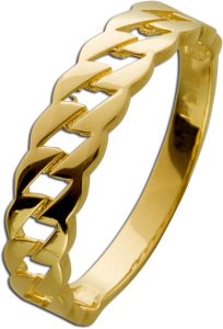 Panzerketten Ring Gelbgold 333 8 Karat Cuban Link Chain