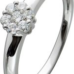 Brillant Ring Weissgold 585 14 Karat Diamanten 0.20ct W SI