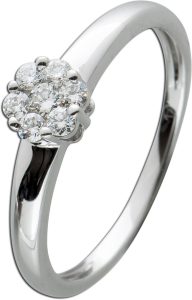 Brillant Ring Weissgold 585 14 Karat Diamanten 0.20ct W SI