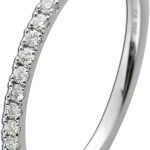 Memoire Alliance Brillant Ring Weißgold 585 14K Diamanten 0.15ct