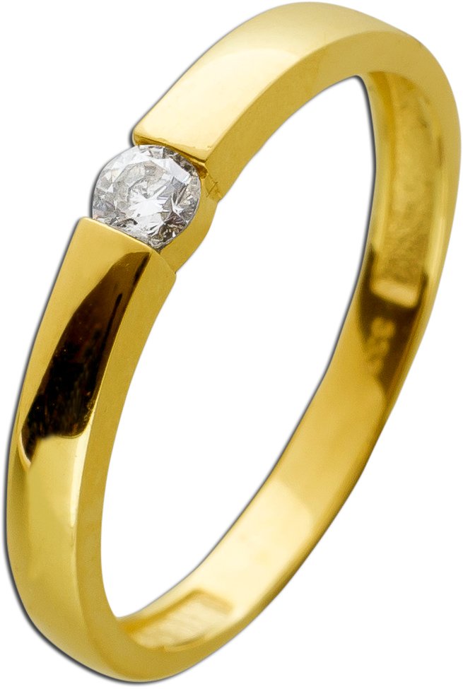 Verlobungsring Gelbgold 333 8 Karat Solitär Zirkonia Vorsteckring