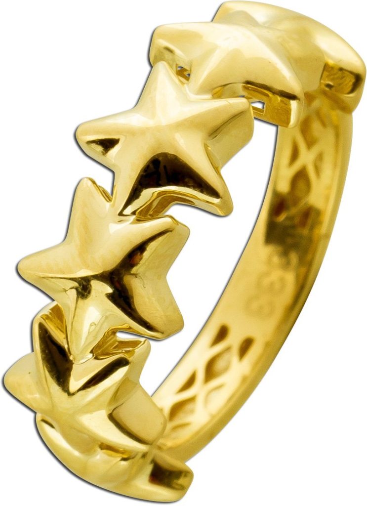 Stern Ring Gelbgold 333 8 Karat Star