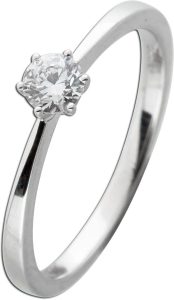Solitärring 0.25ct F VSI Weißgold 585 14K Lab Grown Diamond