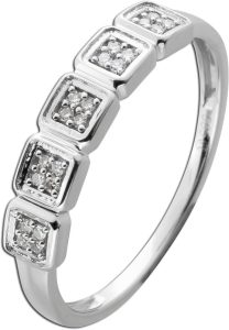 Diamantring Weißgold 585 14K Brillanten 0.08ct