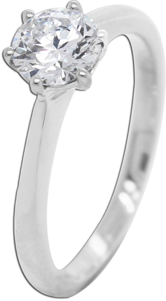 Solitärring 0.75ct F VSI Weißgold 585 14K Lab Grown Diamant