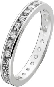 Memoire Ring Weißgold 333 8 Karat weiße Zirkonia Steine
