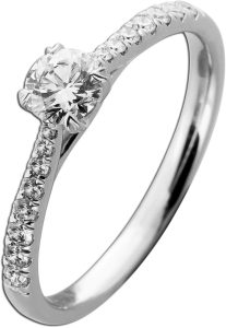 Brillantring 0.75ct Weissgold 585 14K Lab Grown Brillanten IGI