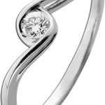 Verlobungsring Weißgold 585 14K Lab Grown Diamant 0.12ct