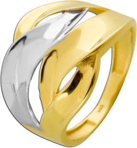 Bicolor Damenring Gold Weißgold 333 8 Karat