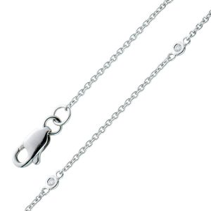 Diamant Ankerarmband Weißgold 750 18 Karat 5 Diamanten 0.05ct W P1