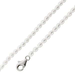 Perlenkette Silber 925 Süßwasser Zuchtperlen 3-3.5mm