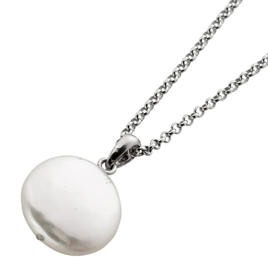 Erbskette Silber 925 Anhänger Süßwasserperle 47
