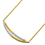 Brillant Collier Gold Weißgold 375 9K Diamanten 0.30ct. W SI