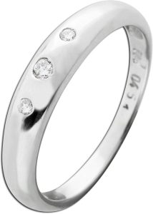 Bandring Weißgold 585 14K Diamanten 0.10ct TW VSI