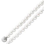 Perlenkette 90cm Weißgold 585 14 Karat japanische Akoyaperlen 6.5mm