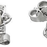 Perlen Ohrstecker Weißgold 585 14K Akoyaperlen 8mm Diamanten