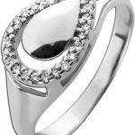 Brillantring Weissgold 375 9 Karat Diamanten 0.25ct