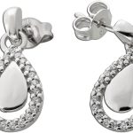 Diamant Ohrhänger Weissgold 375 9 Karat Brillanten 0.12ct