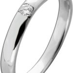 Solitärring Weißgold 585 14 Karat Brillant 0.08ct Verlobungsring