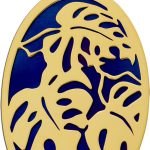 Anhänger Silber 925 vergoldet Titan ausgestantze Blätter