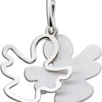 Engel Anhänger Sterling Silber 925 poliert mattiert
